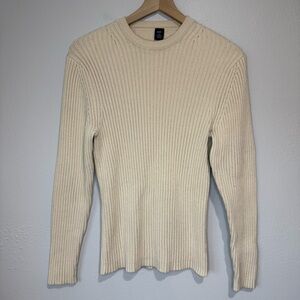 GAP Beige Ribbed Knit Top